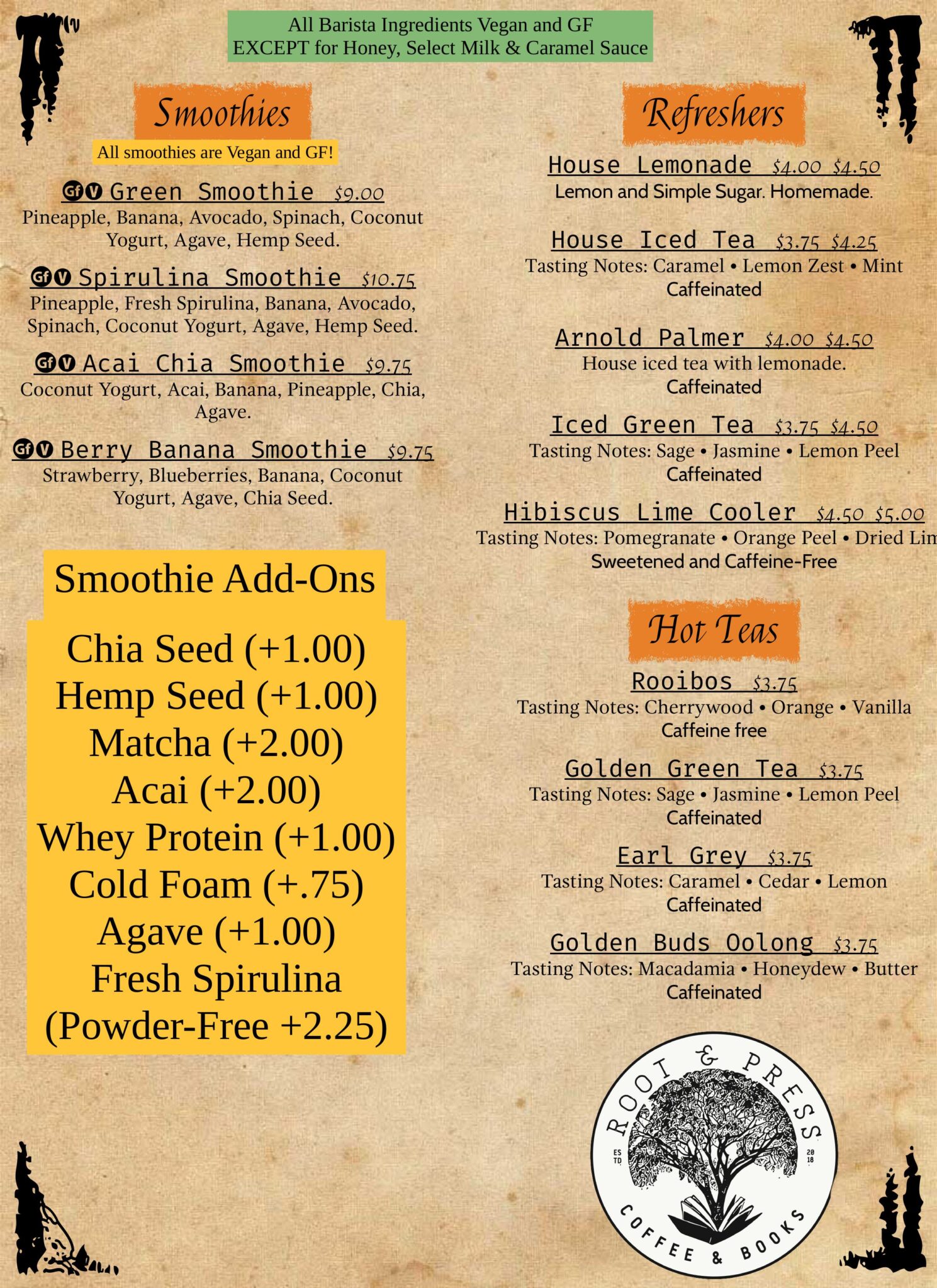 Root & Press — coffee, books, and creative cuisine in Worcester.